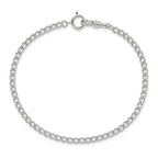 Silver-tone Steel 4.75mm Curb Pocket Watch Chain
