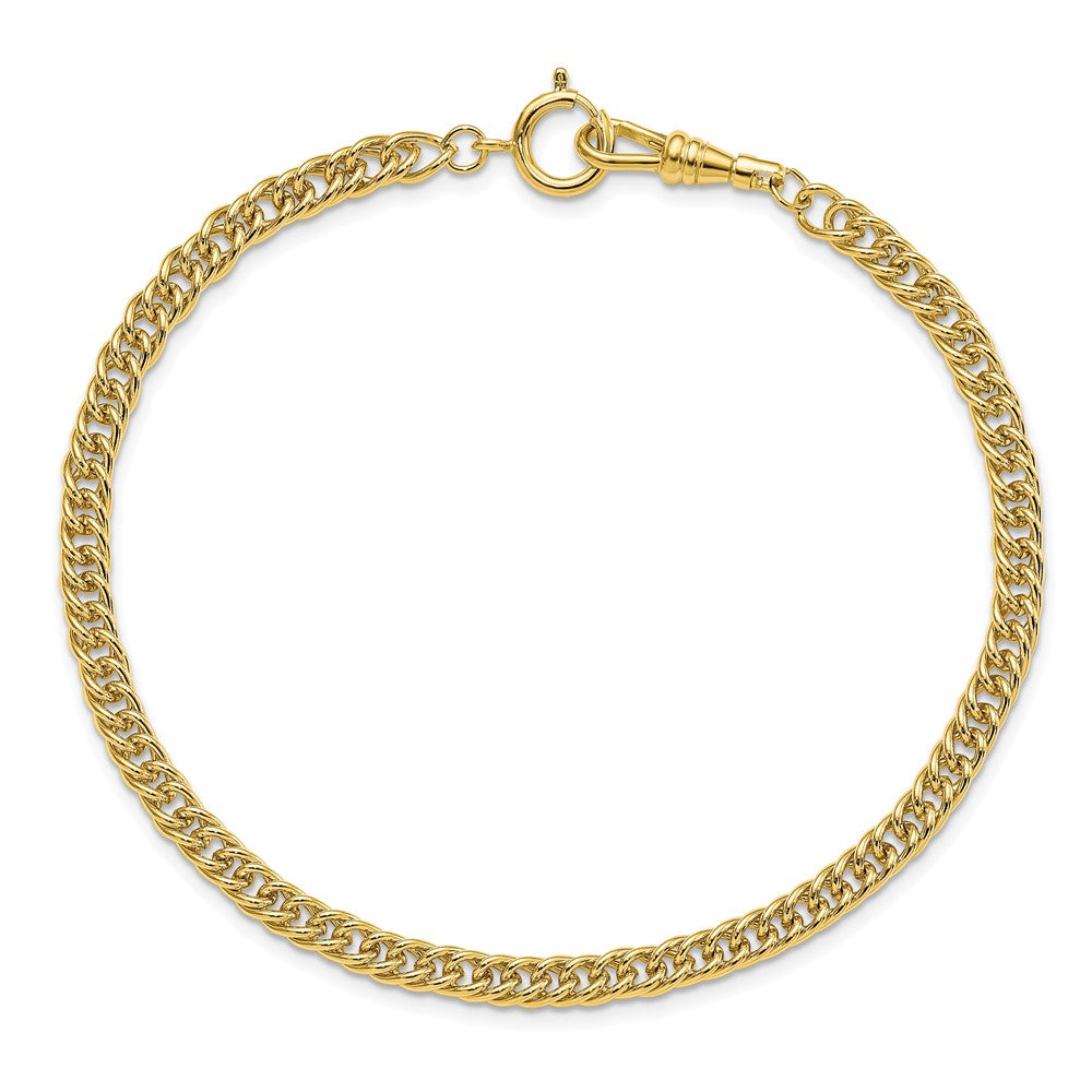 Gold-tone Steel 6.5mm Fancy Curb Pocket Watch Chain