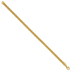 14k Polished 5.00mm Fancy Wheat Chain Bracelet