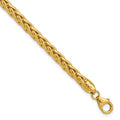 14k Polished 5.00mm Fancy Wheat Chain Bracelet