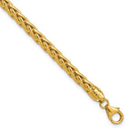 14k Polished 5.00mm Fancy Wheat Chain Bracelet
