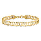 14k Polished 8mm Fancy Link 8.75 inch Bracelet