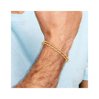 14k Polished 9mm Fancy Rectangular Curb Link 8.5 inch Bracelet
