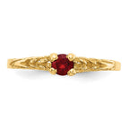 14k Madi K 3mm Garnet Birthstone Baby / Childrens Ring