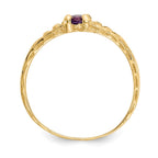 14k Madi K 3mm Amethyst Birthstone Baby / Childrens Ring