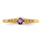 14k Madi K 3mm Amethyst Birthstone Baby / Childrens Ring