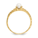 14k Madi K 3mm FW Cultured Pearl Birthstone Baby / Childrens Ring