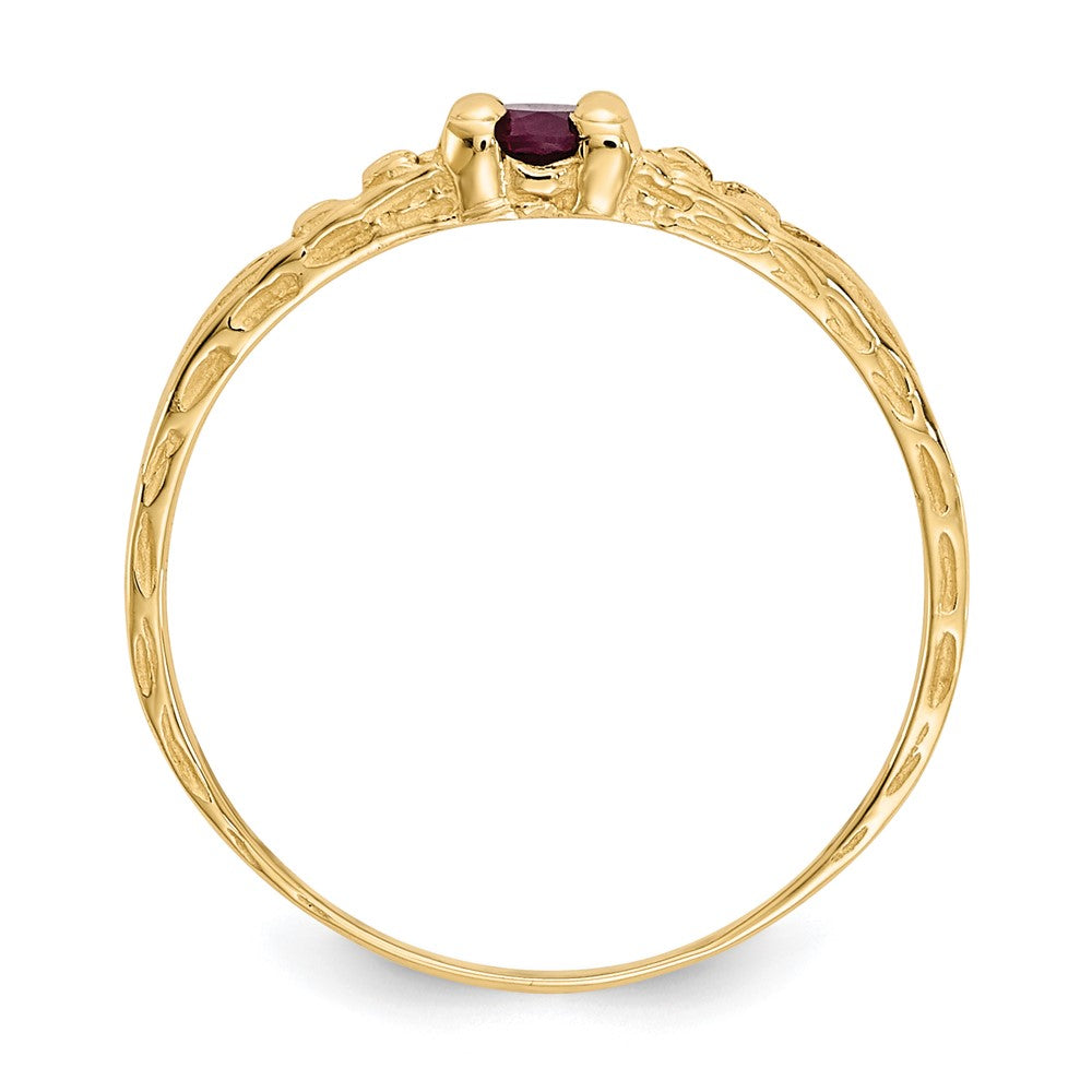 14k Madi K 3mm Ruby Birthstone Baby / Childrens Ring