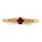14k Madi K 3mm Ruby Birthstone Baby / Childrens Ring