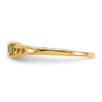 14k Madi K 3mm Peridot Birthstone Baby / Childrens Ring