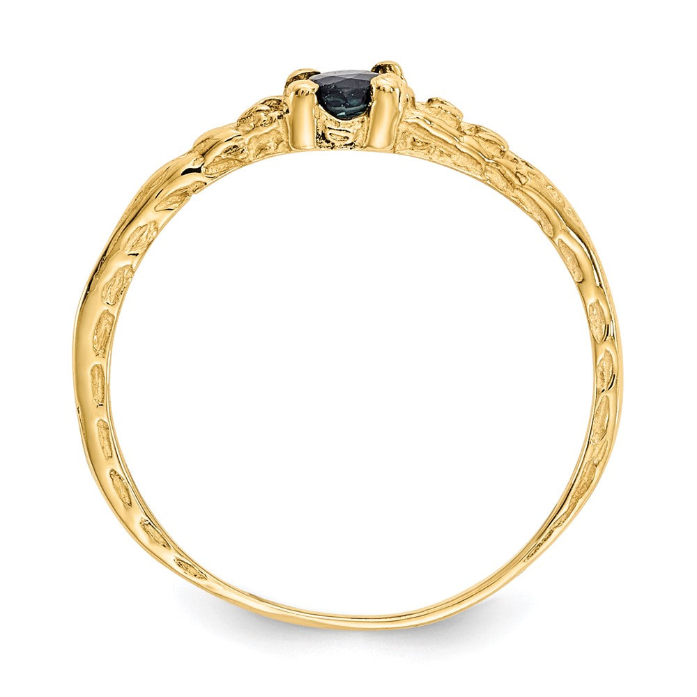 14k Madi K 3mm Sapphire Birthstone Baby / Childrens Ring
