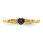 14k Madi K 3mm Sapphire Birthstone Baby / Childrens Ring