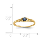 14k Madi K 3mm Sapphire Birthstone Baby / Childrens Ring