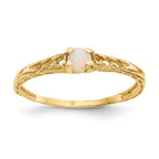 14k Madi K 3mm Opal Birthstone Baby / Childrens Ring
