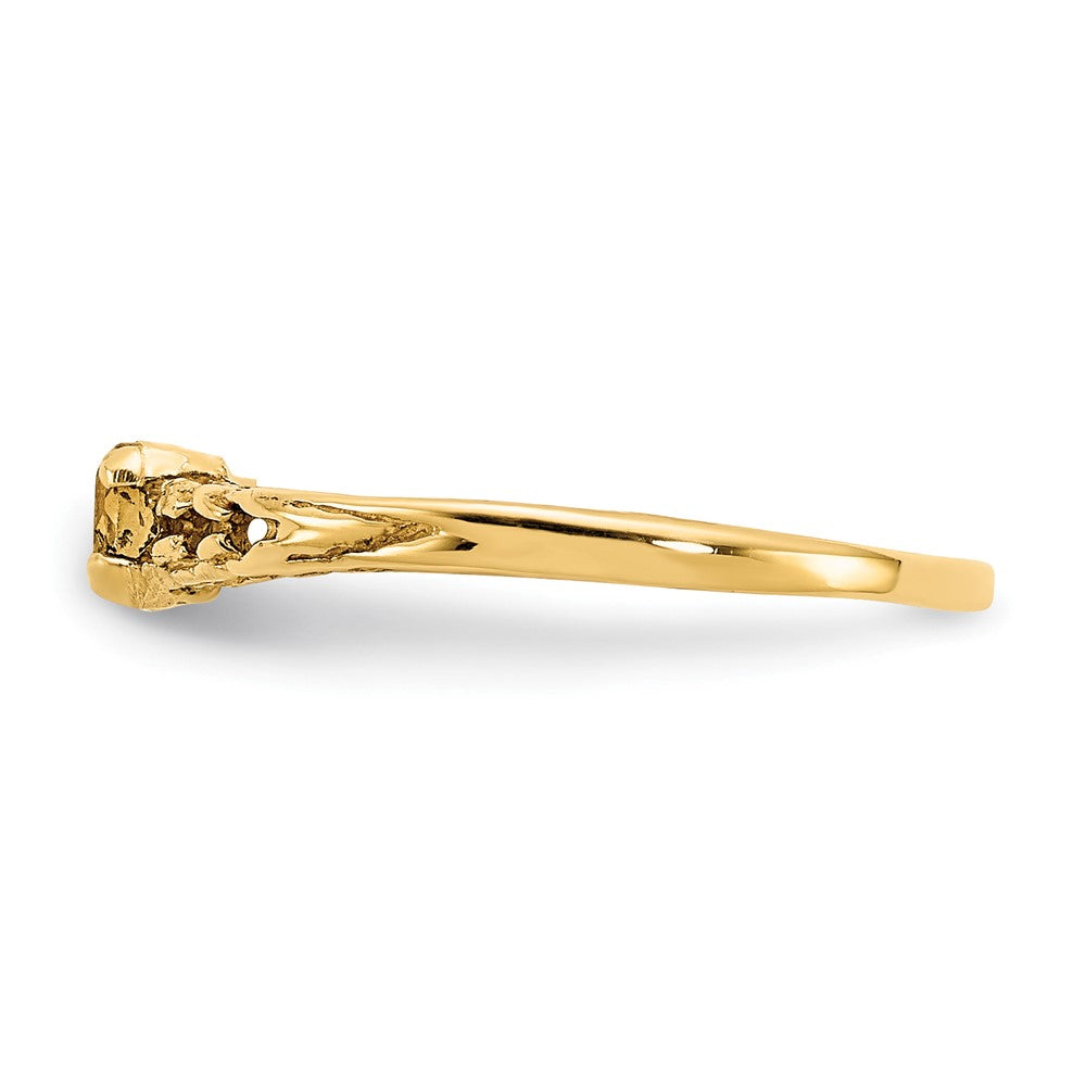 14k Madi K 3mm Citrine Birthstone Baby / Childrens Ring
