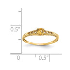 14k Madi K 3mm Citrine Birthstone Baby / Childrens Ring