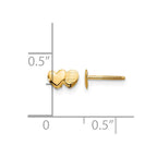 14k Madi K Double Heart Childrens Post Earrings