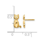 14k Madi K Cat Childrens Post Earrings