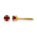 14k Madi K 3mm Round Imitation Garnet January Birthstone Screwback Post Earrings