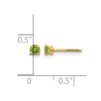 14k Madi K 3mm Round Imitation Peridot August Birthstone Screwback Post Earrings