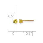 14k Madi K 3mm Round Imitation Citrine November Birthstone Screwback Post Earrings