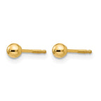 14k Madi K 3mm Ball Push On and Screw Off Screwback Post Earrings