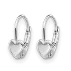 14k White Gold Madi K 5.00mm Heart Childrens Leverback Earrings