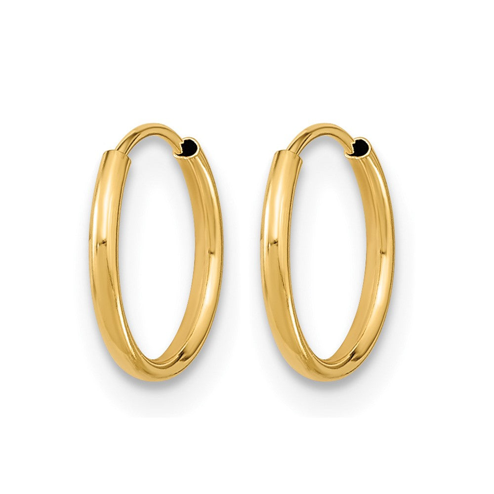 14k Madi K 1x9mm Endless Hoop Earrings