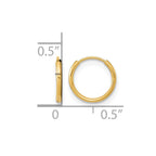 14k Madi K 1x9mm Endless Hoop Earrings