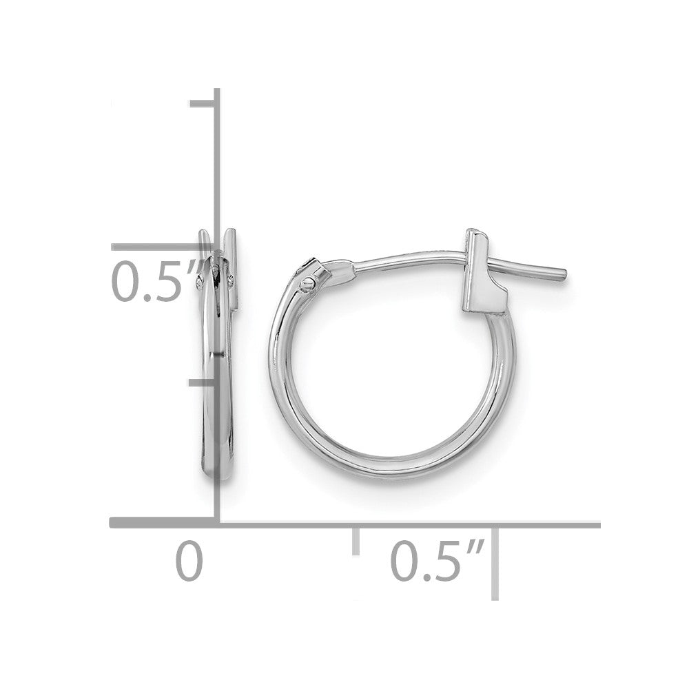 14k White Gold Madi K 11mm Hoop Earrings