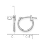14k White Gold Madi K 11mm Hoop Earrings