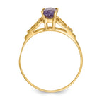 14k Madi K 6x4mm Oval Synthetic Alexandrite Birthstone Ring