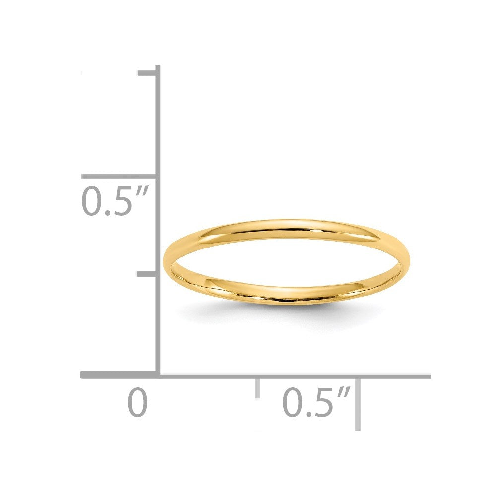 14k Madi K Polished 1mm Half Round Band Baby / Childrens Ring