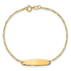 14k Madi K Figaro 5x22mm Oval 6 inch Baby ID Bracelet
