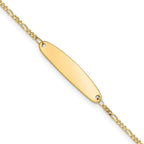 14k Madi K Figaro 5x22mm Oval 6 inch Baby ID Bracelet
