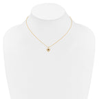 14k Madi K 3mm Garnet Heart Birthstone 15 inch Necklace