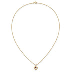 14k Madi K 3mm Garnet Heart Birthstone 15 inch Necklace