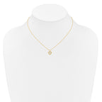 14k Madi K 3mm Aquamarine Heart Birthstone 15 inch Necklace