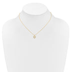 14k Madi K 3mm White Zircon Heart Birthstone 15 inch Necklace