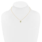 14k Madi K 3mm Emerald Heart Birthstone 15 inch Necklace