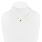 14k Madi K 3mm Ruby Heart Birthstone 15 inch Necklace
