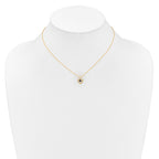 14k Madi K 3mm Sapphire Heart Birthstone 15 inch Necklace