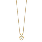 14k Madi K 3mm Opal Heart 15 inch Necklace