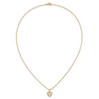 14k Madi K 3mm Opal Heart 15 inch Necklace