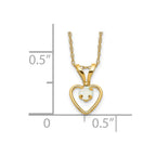 14k Madi K 3mm Opal Heart 15 inch Necklace