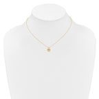 14k Madi K 3mm Citrine Heart Birthstone 15 inch Necklace