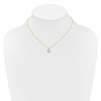 14k Madi K 3mm Blue Zircon Heart Birthstone 15 inch Necklace