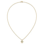 14k Madi K 3mm Blue Zircon Heart Birthstone 15 inch Necklace