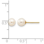14k Madi K 5-6mm White Near Round Freshwater Cultured Pearl Post Earrings