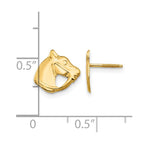 14k Madi K Horse Head Childrens Screwback Post Earrings